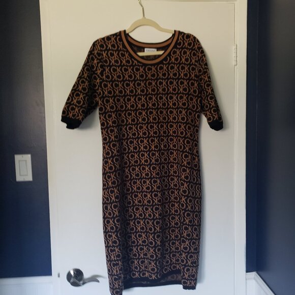Calvin Klein logo sweater dress - Picture 1 of 5